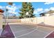 Outdoor basketball court provides recreational space for fun and games in the comfort of your backyard at 322 E Gary Cir, Mesa, AZ 85201