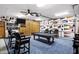 Spacious game room features a pool table and sports memorabilia at 322 E Gary Cir, Mesa, AZ 85201