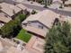 Aerial view of the property featuring lush landscaping and a private backyard at 3921 W Jasper Dr, Chandler, AZ 85226