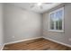 Unfurnished bedroom featuring hard wood floors, ceiling fan and recessed lighting at 4401 N 24Th Pl, Phoenix, AZ 85016