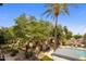 Beautiful community pool area with lush landscaping and covered cabanas for relaxing by the water at 4401 N 24Th Pl, Phoenix, AZ 85016