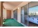 This balcony provides a look into the bedroom with a sliding glass door at 540 N May -- # 3117, Mesa, AZ 85201