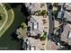 Overhead view of the property showcasing proximity to the lake and golf course at 7272 E Gainey Ranch Rd # 29, Scottsdale, AZ 85258