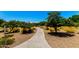 Sidewalk winding through a community park with mature trees and landscaping on either side at 8113 S 42Nd Dr, Laveen, AZ 85339