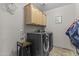 Efficient laundry room with modern appliances and functional storage solutions at 1244 W Straford Ave, Gilbert, AZ 85233