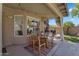 Relaxing outdoor patio area, great for dining and entertaining with beautiful backyard at 1264 S Sierra St, Gilbert, AZ 85296