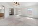 Main bedroom showing ceiling fan, and carpet at 15985 W Bartlett Ave, Goodyear, AZ 85338