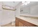 Bathroom featuring tile flooring, a granite vanity, white tile and a bathtub with shower fixtures at 1712 E Manhatton Dr, Tempe, AZ 85282