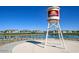 Community landmark featuring a vintage-style water tower at Harvest Queen Creek, reflecting the town's agricultural heritage at 22682 E Indiana Ave, Queen Creek, AZ 85142