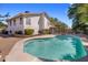 Backyard pool featuring a lush surrounding landscape, providing a perfect space for outdoor relaxation at 2755 W Calle Del Norte --, Chandler, AZ 85224