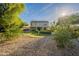Expansive, landscaped backyard, showcasing lush greenery and mature trees, creating a private oasis at 32311 N Cat Hills Ave, San Tan Valley, AZ 85144