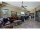 Spacious living area blending seamlessly with the dining space and kitchen at 32516 N 68Th Pl, Scottsdale, AZ 85266