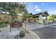 Las Sendas Spa & Fitness Center entrance with desert landscaping and porte-cochere at 3859 N El Sereno St, Mesa, AZ 85207
