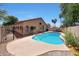 Backyard view of private pool with patio at 742 E Kyle Dr, Gilbert, AZ 85296