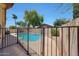 Backyard view of private fenced pool with patio at 742 E Kyle Dr, Gilbert, AZ 85296
