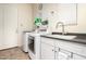 Functional laundry room with modern appliances, a sink, and ample counter space for convenience at 9753 E Suncrest Rd, Scottsdale, AZ 85262