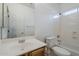Neutral bathroom featuring a toilet, shower and bath combo, and a single sink vanity at 1031 W Longhorn Dr, Chandler, AZ 85286