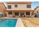 Private backyard oasis with a pool, covered patio, and plenty of space for outdoor enjoyment at 1231 W Mediterranean Dr, Gilbert, AZ 85233