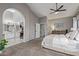 Main bedroom with ensuite bathroom, vanity, and walk in closet at 1231 W Mediterranean Dr, Gilbert, AZ 85233