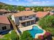 Aerial view of backyard with swimming pool at 14021 N 29Th St, Phoenix, AZ 85032