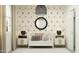 Charming Bedroom with patterned wallpaper, a crib, and decorative accents at 23361 W Atlanta Ave, Buckeye, AZ 85326