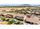 A neighborhood aerial view with mountain views and large private pools for the homes at 2460 E Crescent Way, Gilbert, AZ 85298