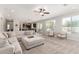 Open-concept living room with neutral décor, natural light, and seamless flow to outdoor spaces at 2460 E Crescent Way, Gilbert, AZ 85298