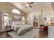 Inviting bedroom with vaulted ceiling, natural light, and ensuite bathroom at 24813 N 55Th Dr, Glendale, AZ 85310