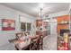 Dining table with seating in a stylish, eat-in kitchen area and tile flooring at 2716 S Terrace Rd, Tempe, AZ 85282
