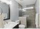 Updated bathroom featuring a tiled shower with glass enclosure at 4554 E Coyote Wash Dr, Cave Creek, AZ 85331