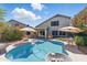 Backyard with a refreshing pool, patio furniture, and well-maintained landscaping, great for outdoor living at 4554 E Coyote Wash Dr, Cave Creek, AZ 85331