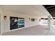The backyard patio features ample space, and sliding glass doors providing seamless indoor-outdoor living at 5109 E Blanche Dr, Scottsdale, AZ 85254
