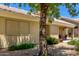 Charming backyard with a covered patio and desert landscaping at 5830 E Mckellips Rd # 120, Mesa, AZ 85215