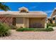 Attractive exterior features a private front courtyard and lovely garden at 5830 E Mckellips Rd # 120, Mesa, AZ 85215