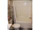 This is a clean bathroom with a white shower and tub at 7807 E Main St # G-23, Mesa, AZ 85207