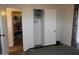 Bedroom showing a closet with storage and rod for hanging clothes at 7807 E Main St # G-23, Mesa, AZ 85207