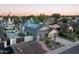 Aerial view of the home showcasing the backyard pool and manicured landscaping at 8037 E Krail St, Scottsdale, AZ 85250
