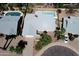 This aerial view showcases a well-maintained home with a private pool and lush landscaping at 8326 E Valley View Rd, Scottsdale, AZ 85250