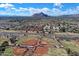 Overhead view with scenic mountain backdrop showcases home proximity to community ball fields at 8326 E Valley View Rd, Scottsdale, AZ 85250