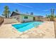 Serene backyard with a sparkling swimming pool and a covered patio area for outdoor entertaining at 8326 E Valley View Rd, Scottsdale, AZ 85250