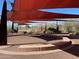 Shaded outdoor seating area in a park with unique architecture, offering a relaxing and scenic environment at 8326 E Valley View Rd, Scottsdale, AZ 85250