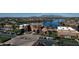 Aerial view of community, pool and lake and the associated amenities at 20211 N Winter Escape Ct, Maricopa, AZ 85138