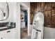 Transitional bathroom leads to a walk-in closet and features modern amenities at 2282 E Zion Way, Chandler, AZ 85249