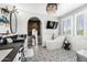 Bathroom features a chandelier, stand alone tub, and unique tile flooring at 2282 E Zion Way, Chandler, AZ 85249