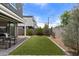Private backyard featuring manicured lawn, gravel landscaping, and patio area, ideal for outdoor entertaining at 2604 N 27Th St # 4, Phoenix, AZ 85008