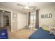 bedroom with carpet, a ceiling fan, closet, and plenty of natural light offers a playful atmosphere at 29110 N 24Th Ln, Phoenix, AZ 85085