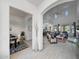 Open floor plan view into the expansive living room and gourmet kitchen at 3467 N Hooper St, Buckeye, AZ 85396