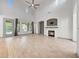 Sun-filled living room with tile floors, fireplace, and access to the outdoor patio at 3467 N Hooper St, Buckeye, AZ 85396