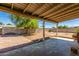 Backyard with a covered patio and mature landscaping at 548 W Linda Ln, Chandler, AZ 85225