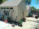 Storage sheds with yard tools. Great for storage of all of your landscaping equipment and supplies at 6139 E Voltaire Ave, Scottsdale, AZ 85254